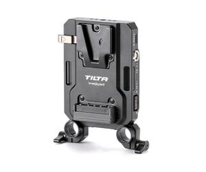 TILTA Mini PD V Mount Battery Plate con adattatore a doppia asta e filettatura 1/4"-20 e M4 - Nero TA-BTP4-V-B