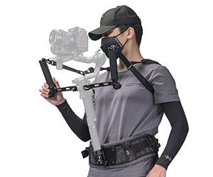 TILTA Supporto gimbal leggero a doppia impugnatura per DJI RS2, RSC2, RS3 e RS3 Pro, con gilet di supporto gimbal e staffa a doppia impugnatura GSS-T04-DHB2