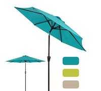 Tiltable Umbrella Beach Parasol, Protect Umbrellas for Outdoor/Market/Deck Sun Shade, with 8 Ribs And Tilting Device