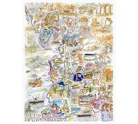 Tim Bulmer's Comical Lancashire Map Art - 1000-Piece Adult Jigsaw Puzzle, Large