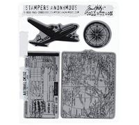 Tim Holtz Cling Rubber Stamp Set-Air Travel