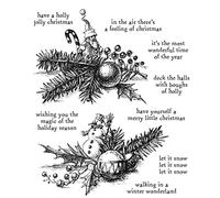 Tim Holtz Cling Stamps 7"X8.5"-Cozy Christmas