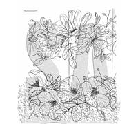 Tim Holtz Cling Stamps 7""X8.5""-Floral Trims CMS461