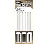 Tim Holtz Layered Stencil Set 3/Pkg-Shifter Stripes