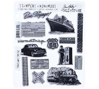 Stampers Anonymous Tim Holtz - Set di timbri Supporto Acrilico, timbri di Gomma Originali Red
