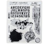 Tim Holtz - Stampers Anon Cling RBBR Stamp Set GRUNGATO, Grunged, taglia unica