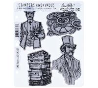 Tim Holtz Stampers Anonymous Cling Rubber Stamp Set, 7 by 8.5-inch, Time Travelers