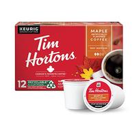 Tim Hortons Caffè aromatizzato all'acero, cialde K-Cup monodose compatibili con Keurig Brewers, 12 ct K-Cups, rosso