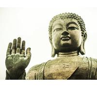 Tim Martin ', 60 x 80 cm, Tian Tan Buddha, Stampe d'Arte su Tela, Disegno Hong Kong