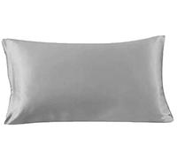 Tim & Tam - Federa in raso per bambini, aiuta a proteggere i capelli e la pelle delicati da capelli secchi e eczemi, dimensioni: 60 x 40 cm, colore: grigio