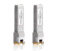 Timaxk Confezione da 2 ricetrasmettitori da 10GBase-T SFP+ a RJ-45, modulo Ethernet in rame SFP+ 10Gbe SFP+, fino a 30 metri, compatibile con Cisco, Ubiquiti, Mikrotik, D-Link, Netgear, Qnap, Linksys