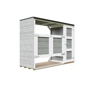 Timbela M981A-TUNDRA - Contenitore per bidoni della spazzatura, 2 pezzi, 240 l, resistente alle intemperie, in legno LP Smartside, rivestimento per bidoni della spazzatura con porte, da giardino