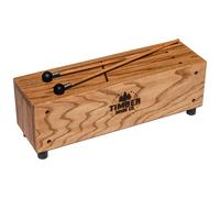 Timber Drum Co. Slit Tongue Log Drum with Mallets - Made in U.S.A. - Six Soft Melodic Notes from Pre-Tuned Scale for Pleasant Sounds Handcr