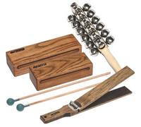 Timber Drum Company Timber Drum Co. T90 Made in USA Ride Pack con campanelle slapstick, blocchi di legno medio e grande, mazzuole in plastica rigida