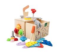 Timber Pretend Toolkit - 19,7 x 12,6 x 14,5 centimetri, cassetta degli attrezzi per falegnameria per l'apprendimento STEM, per risolvere i problemi di sviluppo | Centro per l'educazione dei