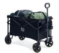 TIMBER RIDGE Carrello Pieghevole Spiaggia 200L con Portabevande Manico Regolabile, Carrello da Giardino per Tutti i Terreni Esterni Campeggio Portata 150kg