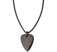 Timber Tones - Collana con plettro in legno d'ebano, 61 cm