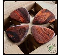 Timber Tones-Plettro per chitarra, Birmania legno di padouk, confezione da 4 pezzi