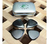 'TIMBER Tones tttbafeb "EBANO africano Tin of 4, lusso Plettro/plettri