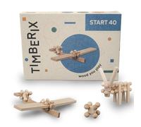 TIMBERIX Start 40 Set di 40 pezzi - Giocattolo in legno di alta qualità Made in Germany