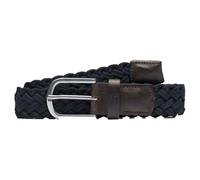 Timberland 35 mm Braided Belt with Leather Details Cintura, Zaffiro Scuro, M Uomo