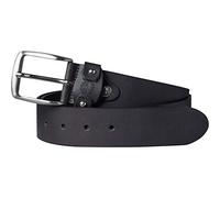 Timberland 40mm Loop Logo Leather Belt Cintura, Nero, L Uomo