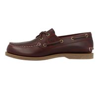 Timberland A2Q9X Classic Boat Burgundy Full Grain Marrone Scarpe Donna Mocassini Lacci 37.5