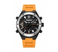 Timberland Abbotville TDWGP2231402 Men's 45mm Black Dial Quartz Watch - Orange Silicone Strap