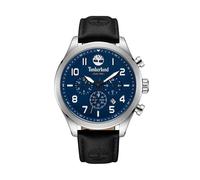 Timberland Ashmont TDWGF0009702 Men's 46mm Blue Dial Chronograph Watch - Black Leather Strap