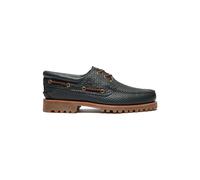 Timberland Authentic - Scarpe da barca classiche verdi intrecciate in pelle a 3 occhielli-Verde 8.5