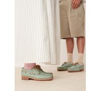 Timberland Authentic - Scarpe da barca verde pastello con 3 occhielli 46