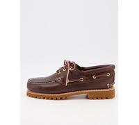 Timberland Authentics - Scarpe da barca classiche marroni con 3 occhielli-Marrone 46.5