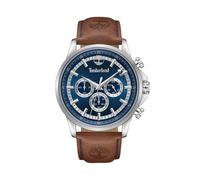 Timberland Bernardston TDWGF0054602 Men's 45mm Blue Dial Chronograph Watch - Brown Leather Strap
