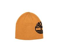 Timberland Berretto Reversibile da Uomo con Logo in Jacquard Invernale, Grano/Nero, Taglia Unica