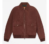 Timberland - Bomber in Pelle da Uomo in marrone scuro, Uomo, marrone, Taglia: L