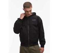 Timberland - Bomber nero con cappuccio in tela pesante slavata 114-119 CM