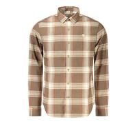 Timberland Brown Cotton Men Shirt - XXL