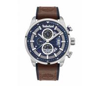 Timberland Callahan TDWGF2102602 Men's 46mm Blue Dial Quartz Watch - Brown Leather Strap