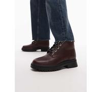 Timberland - Cambria Valley - Stivali stringati bordeaux in pelle-Rosso 38