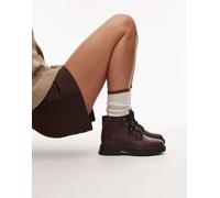 Timberland - Cambria Valley - Stivali stringati bordeaux in pelle-Rosso 41