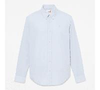 Timberland - Camicia a Maniche Lunghe in Popeline Elasticizzato da Uomo in blu chiaro, Uomo, blu, Taglia: S