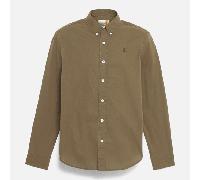 Timberland - Camicia a Maniche Lunghe in Popeline Elasticizzato da Uomo in verde, Uomo, verde, Taglia: XL