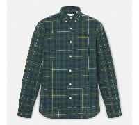Timberland - Camicia a Quadri in Popeline Elasticizzato da Uomo in verde scuro, Uomo, verde, Taglia: S