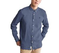 Timberland Camicia da Uomo Slim Fit in Lino Mill River Blu Blu