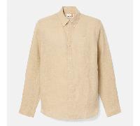 Timberland Mill Brook Linen Long Sleeve Shirt Beige S Uomo