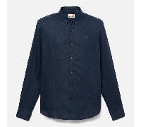 Timberland - Camicia in Lino Mill Brook da Uomo in blu scuro, Uomo, blu, Taglia: S