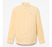 Timberland - Camicia in Lino Mill Brook da Uomo in giallo, Uomo, giallo, Taglia: L