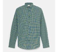 Timberland - Camicia in Popeline a Quadri Micro da Uomo verde scuro, Uomo, verde, Taglia: M