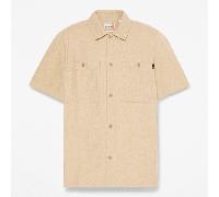 Timberland - Camicia Utility a Maniche Corte in Lino e Cotone da Uomo in beige, Uomo, beige, Taglia: XL