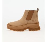 Timberland - Roxie Lane - Stivaletti Chelsea beige in pelle nabuk con suola spessa-Neutro 39.5
